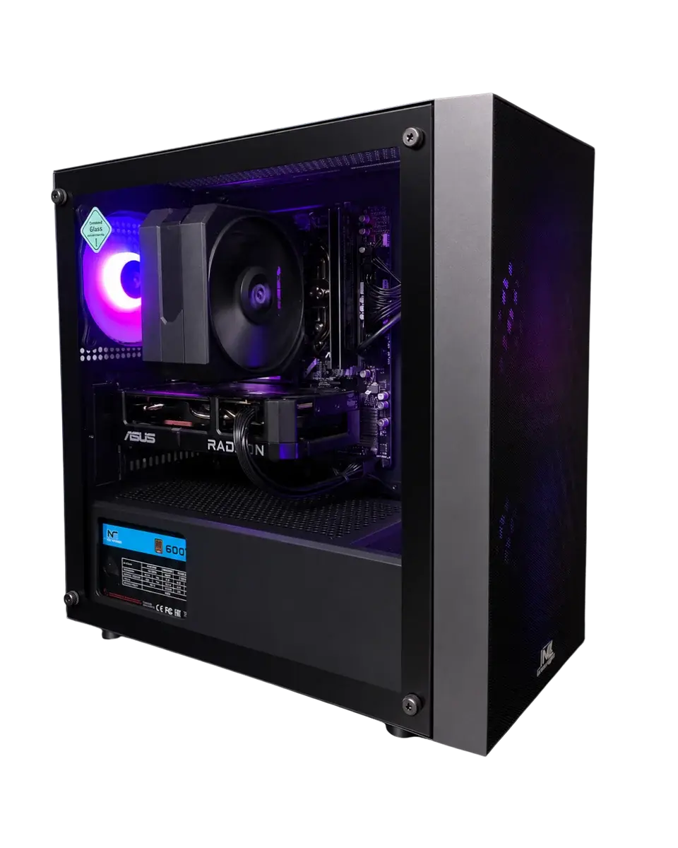 Nordic Gaming Asgard Thor V3 gaming-pc i sort kabinet med glasside
