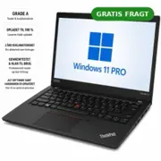 Genbrugt Lenovo ThinkPad T14s G2 med Windows 11 Pro på skærmen