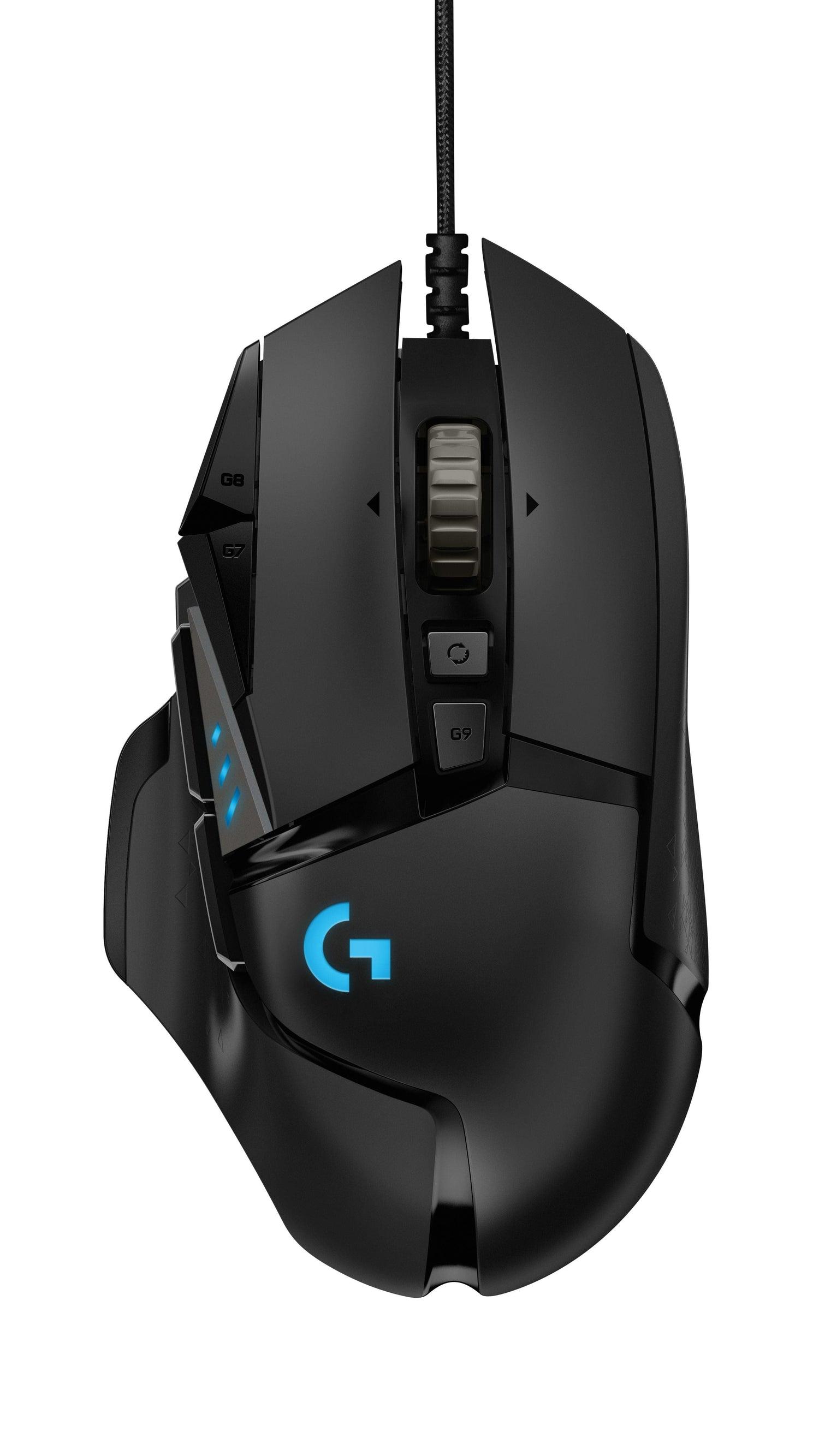Sort Logitech G502 HERO kablet gaming mus med RGB-belysning