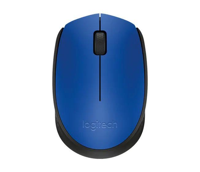 Logitech M171 trådløs mus i sort på hvid baggrund