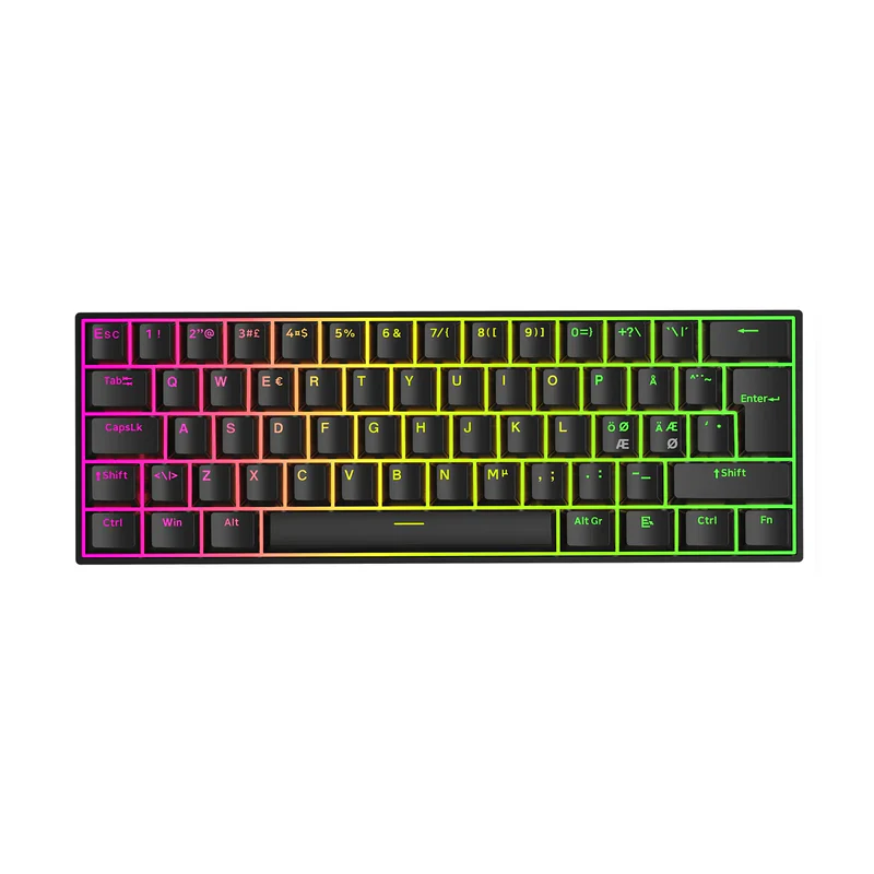 MCHOSE ACE 60 PRO Nordic kompakt tastatur med RGB-belysning og PBT-keycaps
