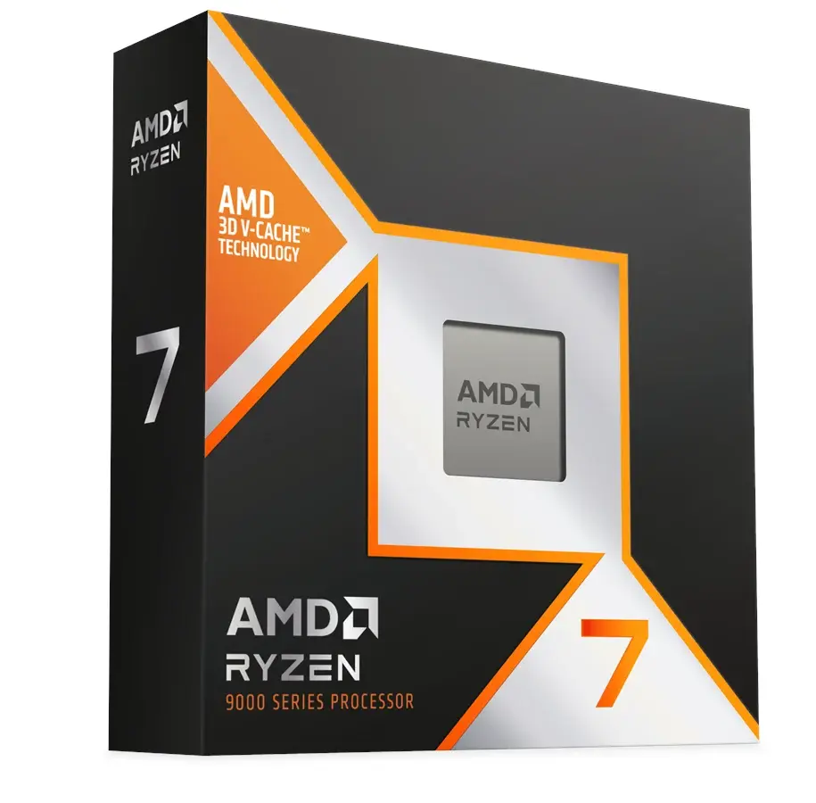 AMD Ryzen 7 9800X3D processor i æske