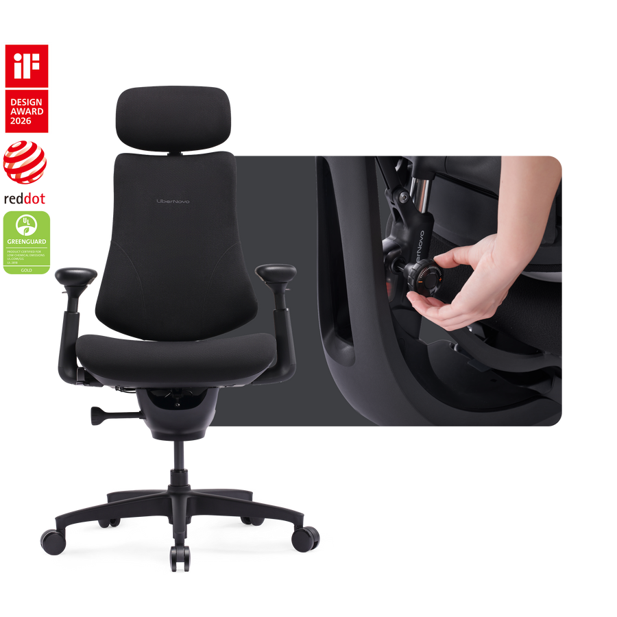 LiberNovo Omni SE dynamisk ergonomisk kontorstol i sort