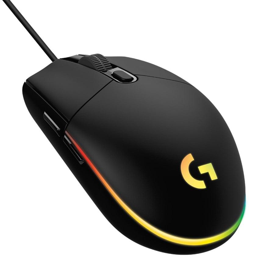 Logitech G203 LIGHTSYNC kablet gaming mus i sort med RGB-lys