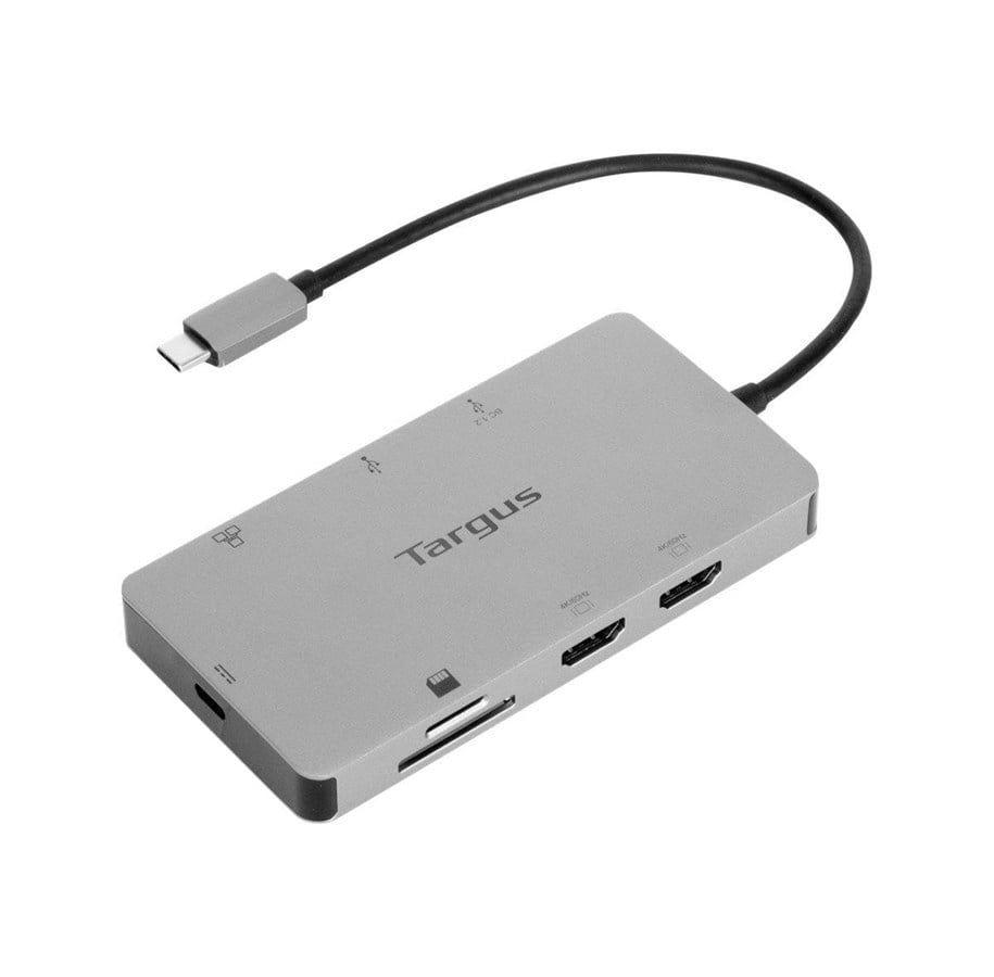Targus USB-C dockingstation med to HDMI-udgange set forfra